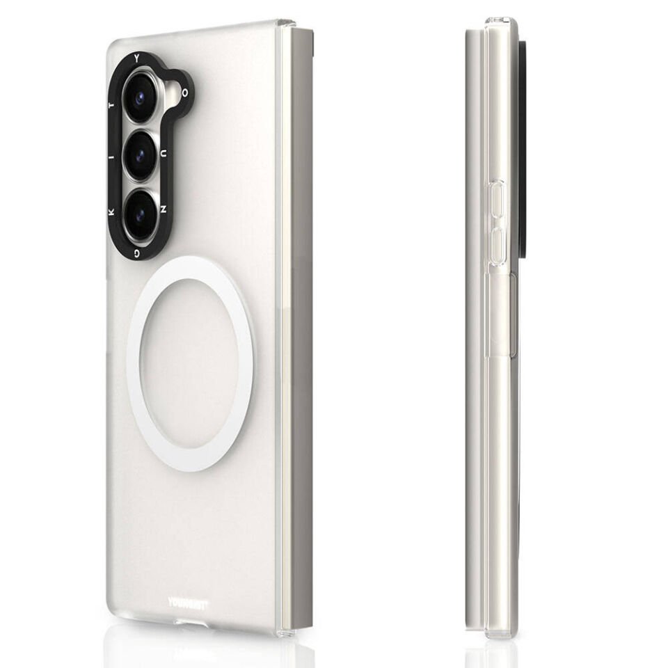 Samsung Galaxy Z Fold 6 Kılıf Magsafe Şarj Özellikli Youngkit Hidden Sand Serisi Kapak