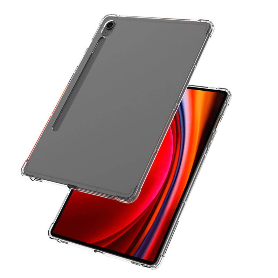 Samsung Galaxy Tab S8 Şeffaf Tablet Kılıf Köşelerden Ultra Dayanıklı Kalem Bölmeli Tasarım(T-ANTİ) Renksiz