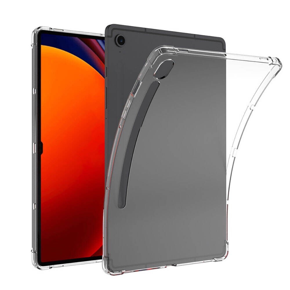 Samsung Galaxy Tab S8 Şeffaf Tablet Kılıf Köşelerden Ultra Dayanıklı Kalem Bölmeli Tasarım(T-ANTİ) Renksiz