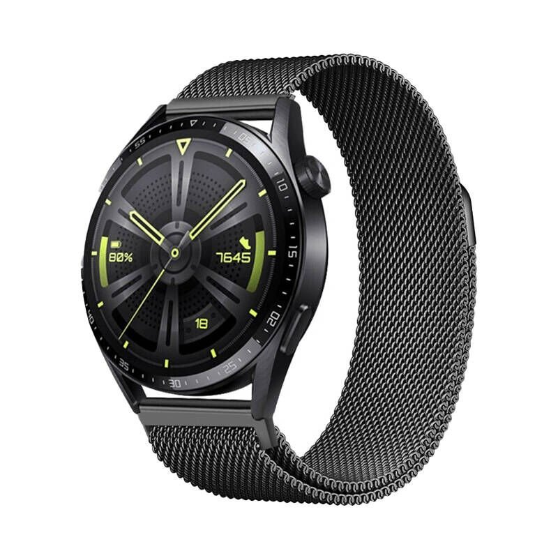 Huawei Watch GT3 46mm Metal Hasır Kordon (Band-12) Siyah