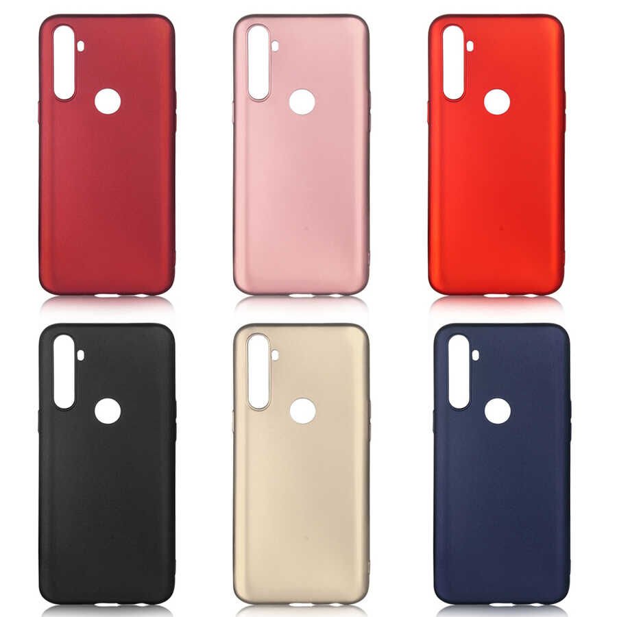 Realme C3 Kılıf Yumuşak Dokulu Soft Esnek İnce Mat Renkli Silikon Kapak (PREMİER) Mürdüm