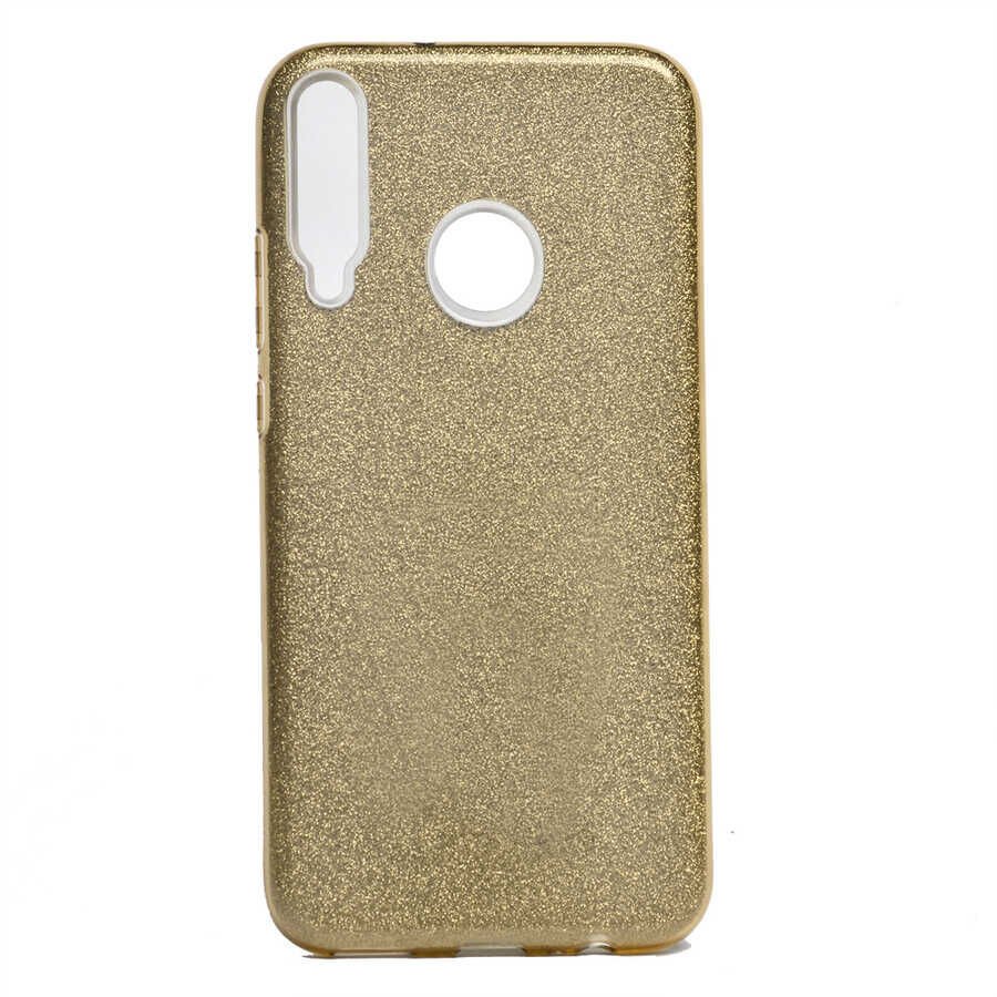 Huawei P40 Lite E Kılıf Renkli Parıltılı Simli Işıltılı Silikon Kapak (SHİNİNG) Rose Gold