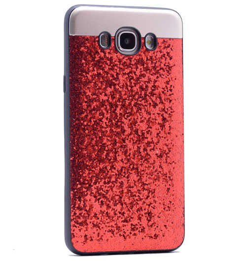 Galaxy J7 2016 Kılıf Zore Metal Simli Kapak