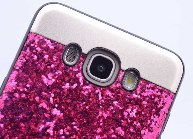 Galaxy J7 2016 Kılıf Zore Metal Simli Kapak