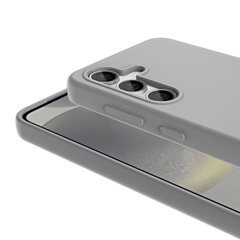 Samsung Galaxy S24 Plus Kılıf Kamera Çıkıntılı İçi Kadife Lansman Dokulu Silikon Kapak (Kivi) Lila