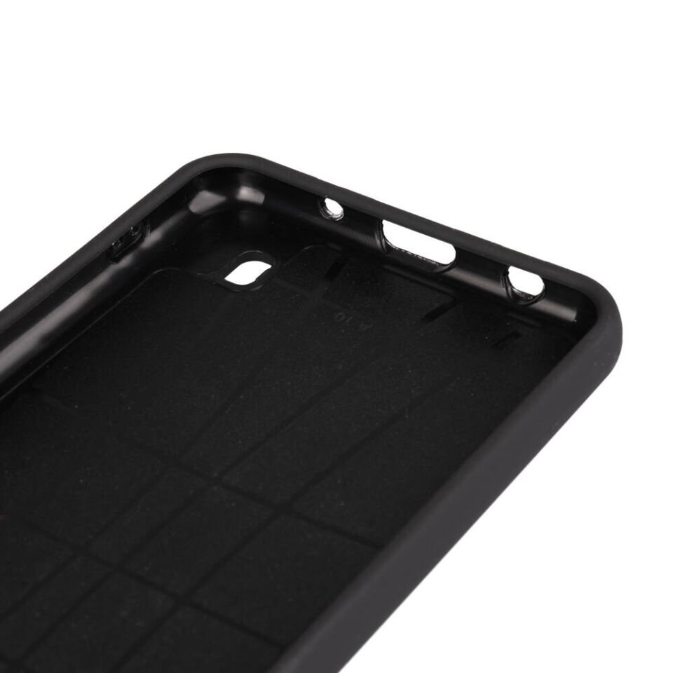 Samsung Galaxy A10 Kılıf Kamera Korumalı Esnek Renkli Silikon Kapak (Biye) Siyah