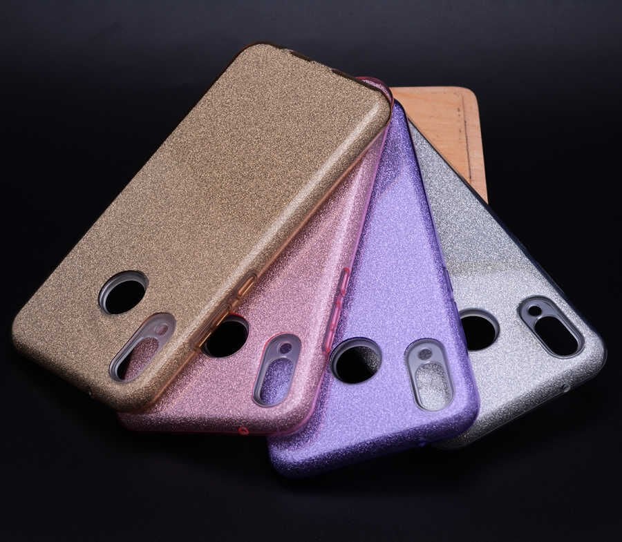 Huawei Y9 2019 Kılıf Renkli Parıltılı Simli Işıltılı Silikon Kapak (SHİNİNG) Mor