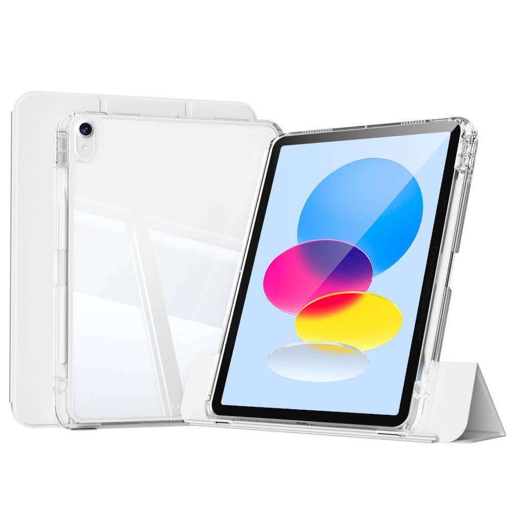 Apple iPad 10.9 2022 (10.Nesil) Tablet Kılıf Magnetik Airbagli Ultra Korumalı Kapak (Sliding) Gri