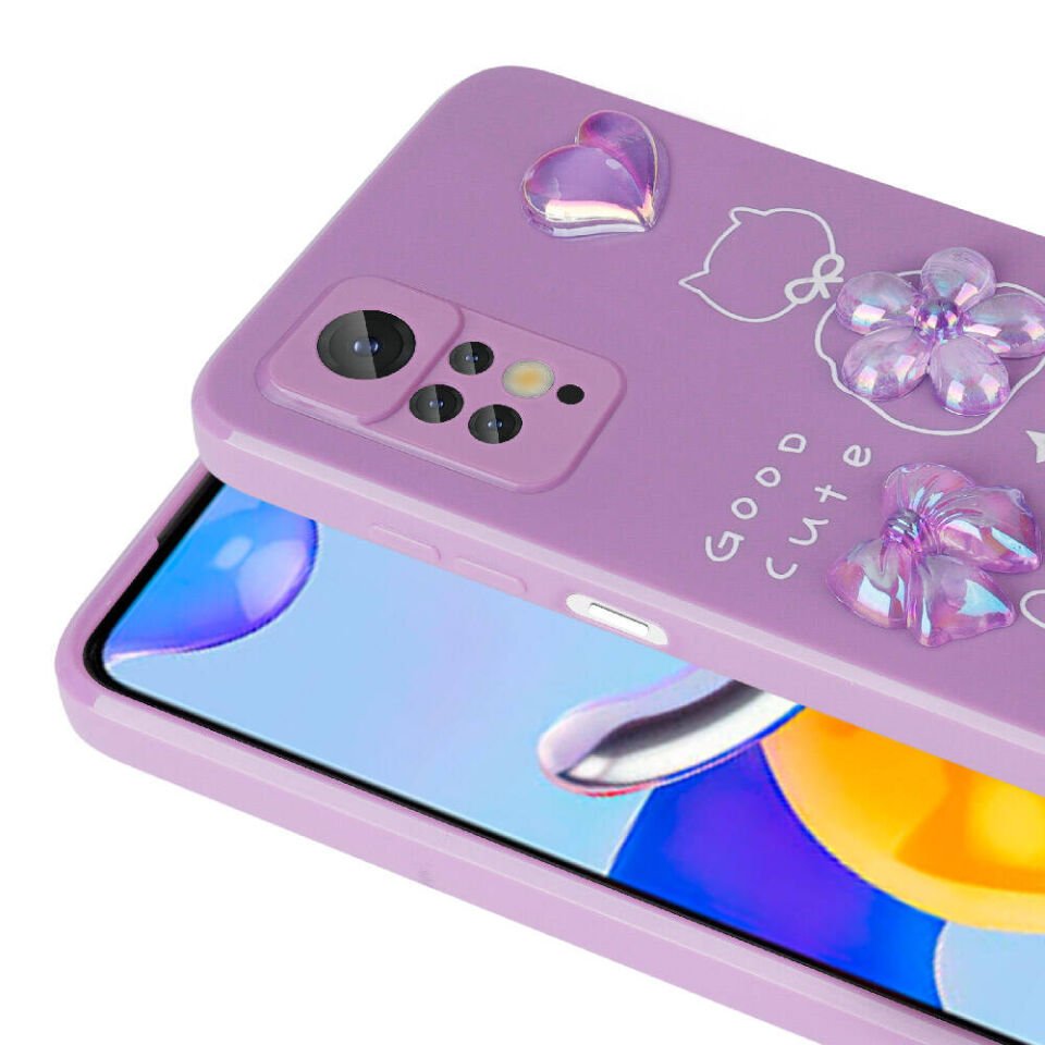 Xiaomi Redmi Note 12 Pro 4G Kılıf Kamera Korumalı Kabartma Figürlü Parlak Silikon Kapak (Toys) Beyaz