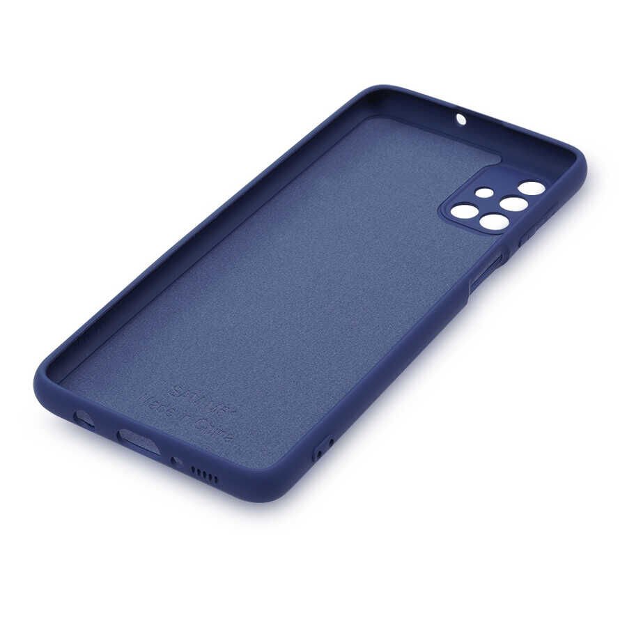 Samsung Galaxy M51 Kadife İç Yüzey Yumuşak Dokulu Kamera Korumalı İnce Kapak (MARA) Koyu Mor