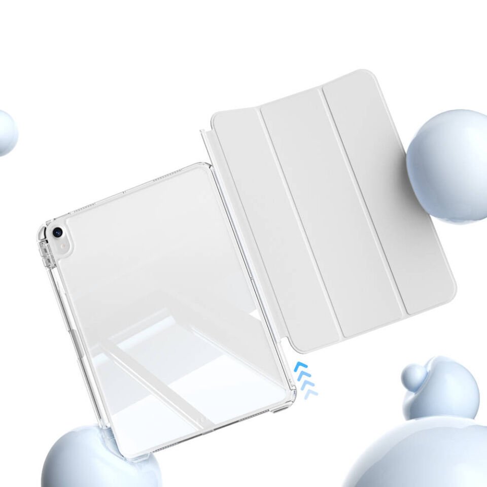 Apple iPad 10.9 2022 (10.Nesil) Tablet Kılıf Magnetik Airbagli Ultra Korumalı Kapak (Sliding) Açık Yeşil
