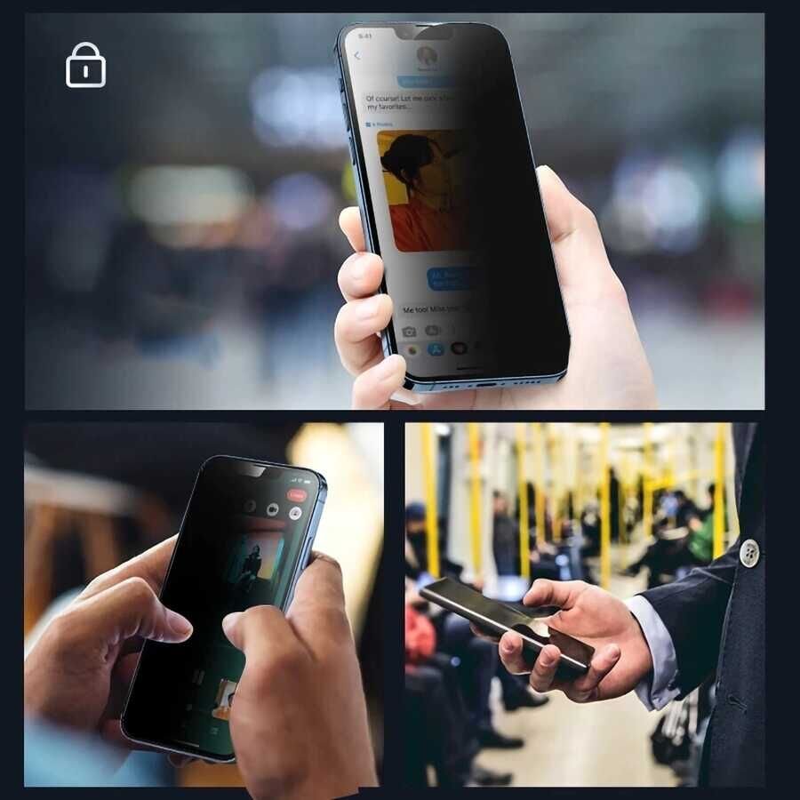 Apple iPhone 13 Davin 5D Privacy Cam Ekran Koruyucu