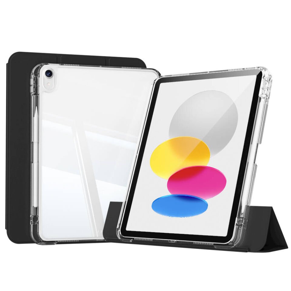 Apple iPad 10.9 2022 (10.Nesil) Tablet Kılıf Magnetik Airbagli Ultra Korumalı Kapak (Sliding) Siyah