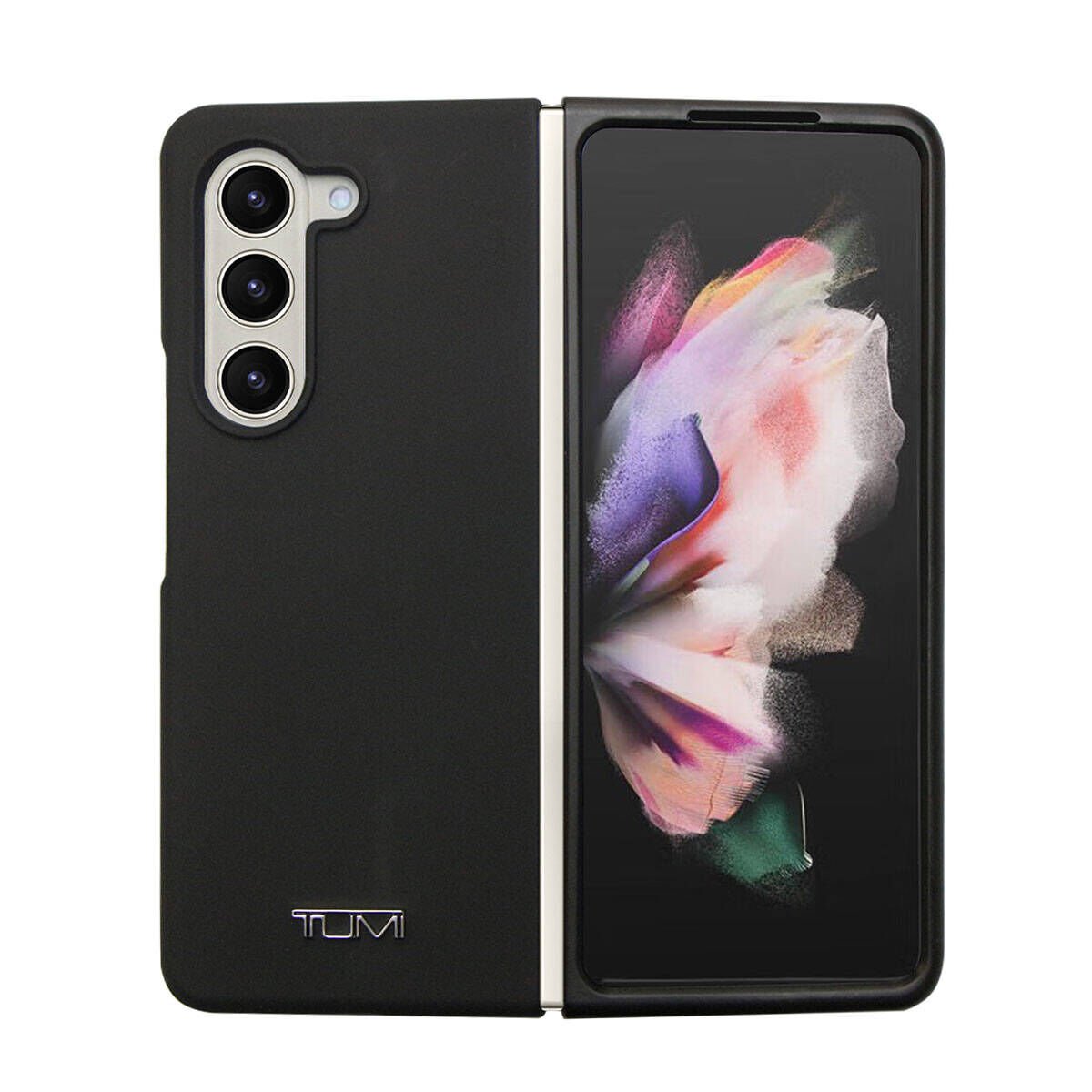 Samsung Galaxy Z Fold 5 Kılıf TUMI Liquid Silikon Metal Logo Dizayn Orjinal Lisanslı Kapak