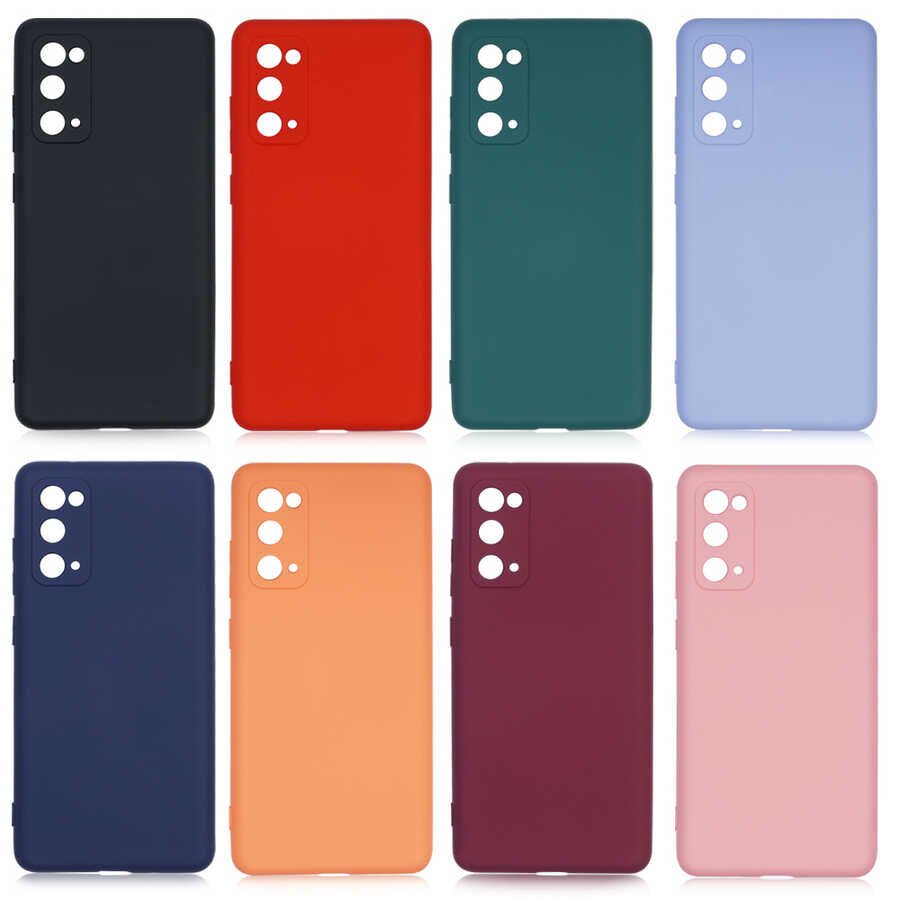 Samsung Galaxy S20 FE Kadife İç Yüzey Yumuşak Dokulu Kamera Korumalı İnce Kapak (MARA) Kırmızı