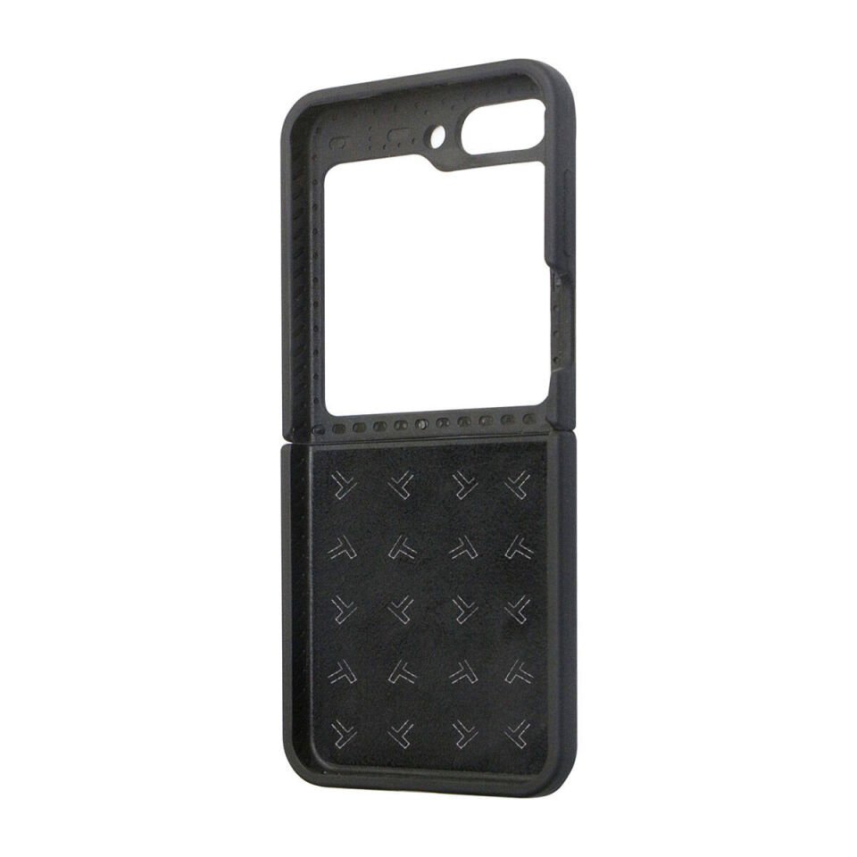 Samsung Galaxy Z Flip 5 Kılıf TUMI Liquid Silikon Metal Logo Dizayn Orjinal Lisanslı Kapak