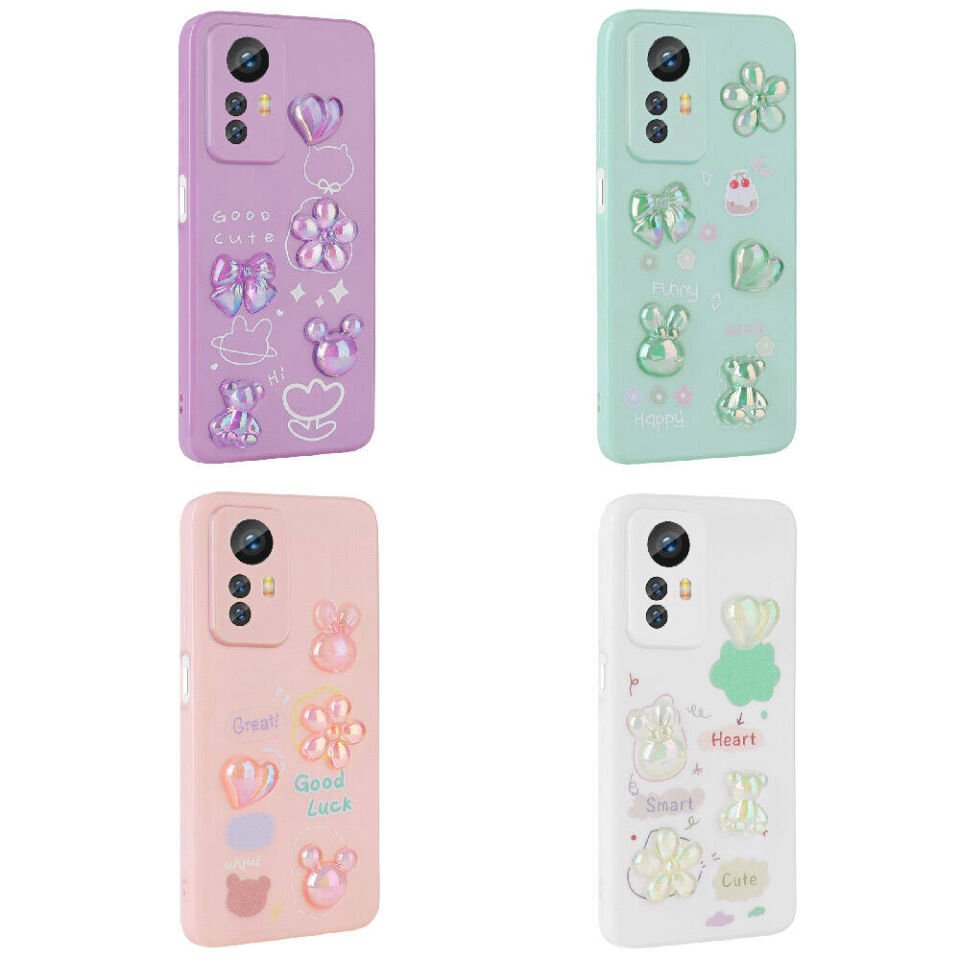 Xiaomi Redmi Note 12S Kılıf Kamera Korumalı Kabartma Figürlü Parlak Silikon Kapak (Toys) Beyaz
