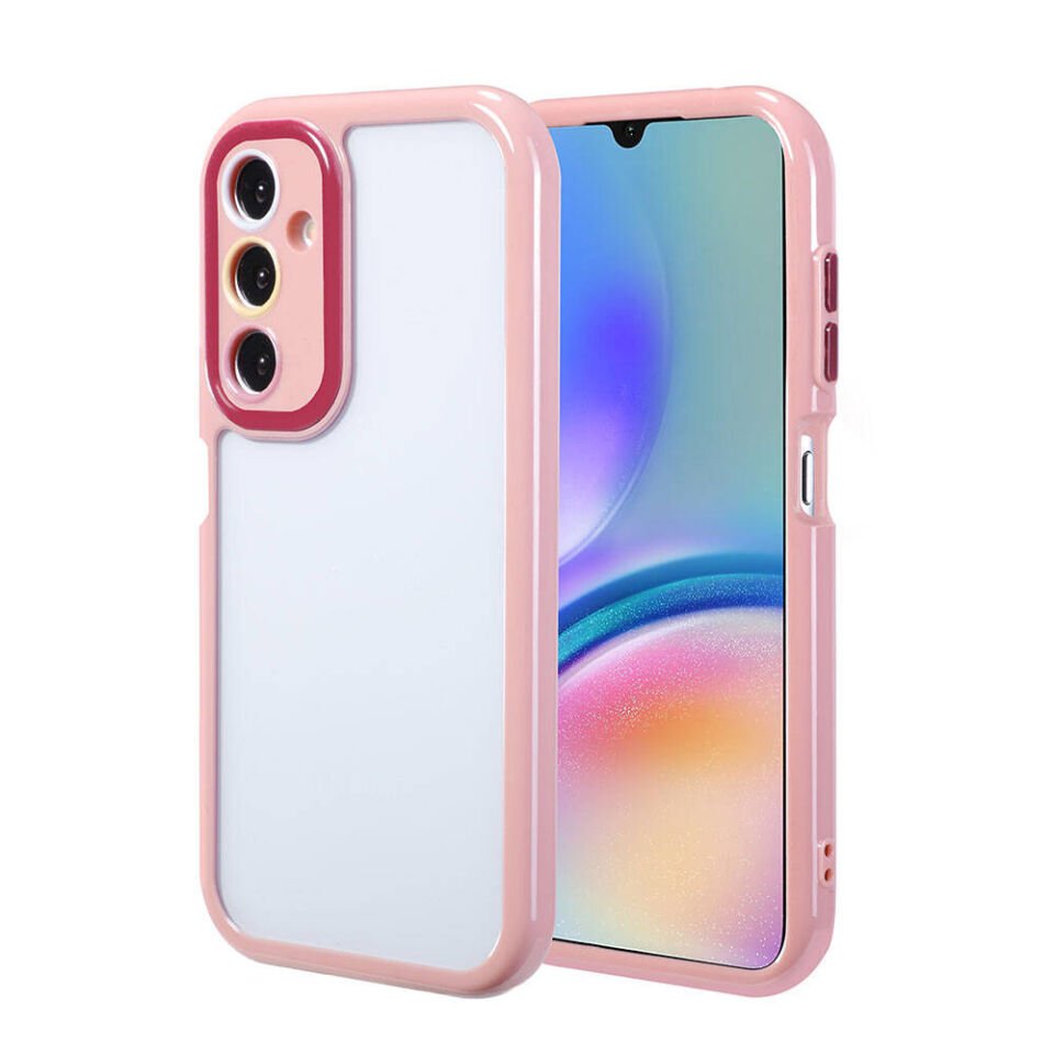 Samsung Galaxy A05S Kılıf Kamera Korumalı Renkli Kenar ve Çerçeve Tasarımlı Kapak (Vitamin) Siyah