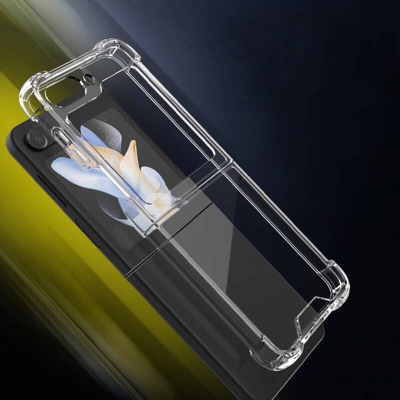 Samsung Galaxy Z Flip 5 Şeffaf Kılıf Köşelerde Darbelere Karşı Ultra Kalınlık (ANTİSHOCK) Renksiz