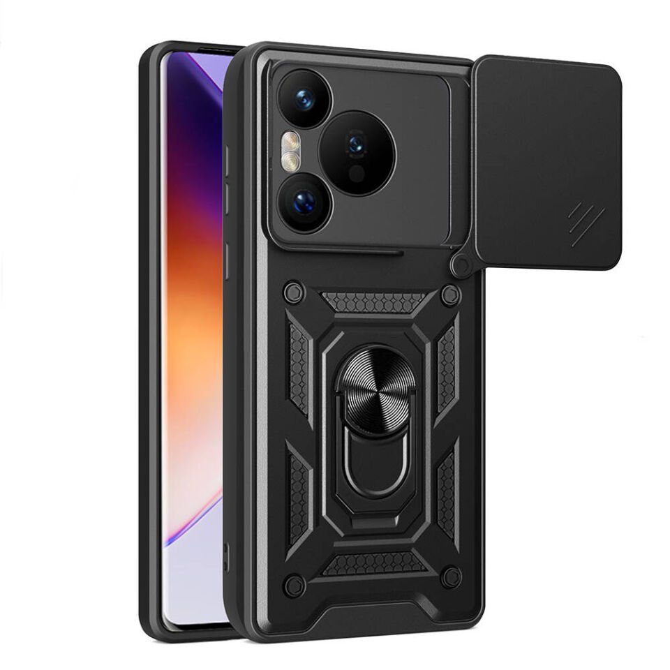 Huawei Pura 70 5G Kılıf Magnetik Standlı Kamera Korumalı HEPTEKİLETİŞİM Sürgülü Vega Kapak