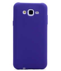 Samsung Galaxy J7 Core Kılıf Yumuşak Dokulu Soft Esnek İnce Mat Renkli Silikon Kapak (PREMİER) Lacivert