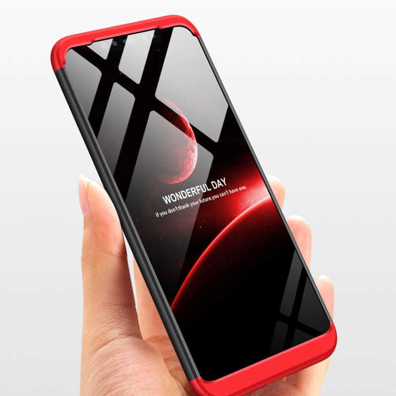 Xiaomi Mi 6X Kılıf 360 Tam Koruma Ön Ve Arka Sert Mika Kapak Orjinal Ays Gkk Kapak Siyah