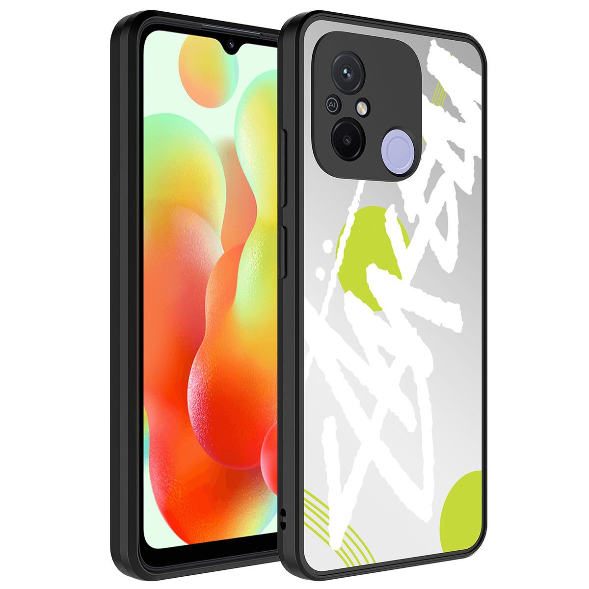 Xiaomi Redmi 12C Kılıf Aynalı Desenli Kamera Korumalı Parlak Renkli Sert Kapak (Mirror) Ayna