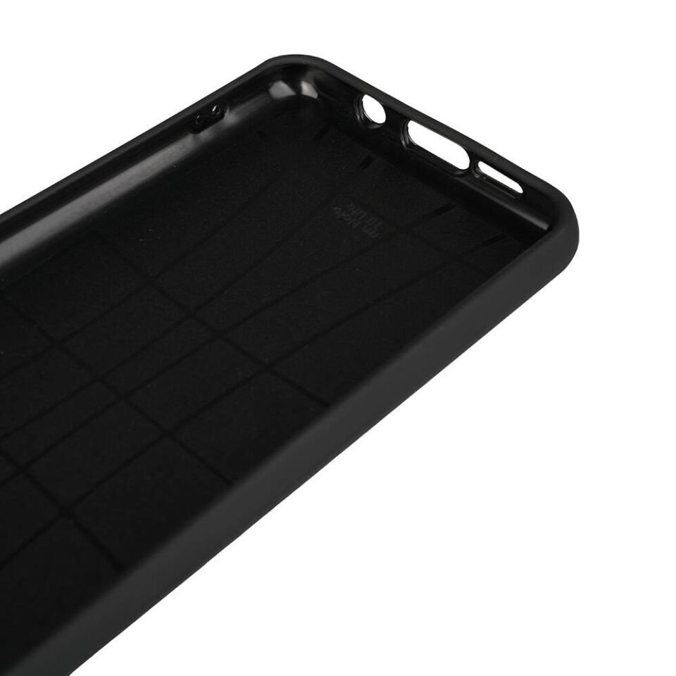 Xiaomi Mi Note 10 Lite Kılıf Kamera Korumalı Esnek Renkli Silikon Kapak (Biye) Siyah