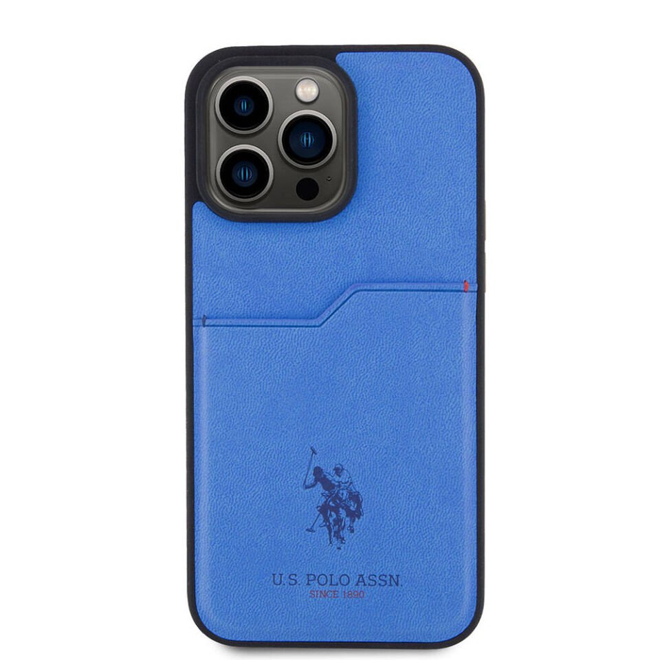 Apple iPhone 15 Pro Max Kılıf U.S. Polo Assn. Orjinal Lisanslı Baskı Logolu PU Kartlıklı Kapak