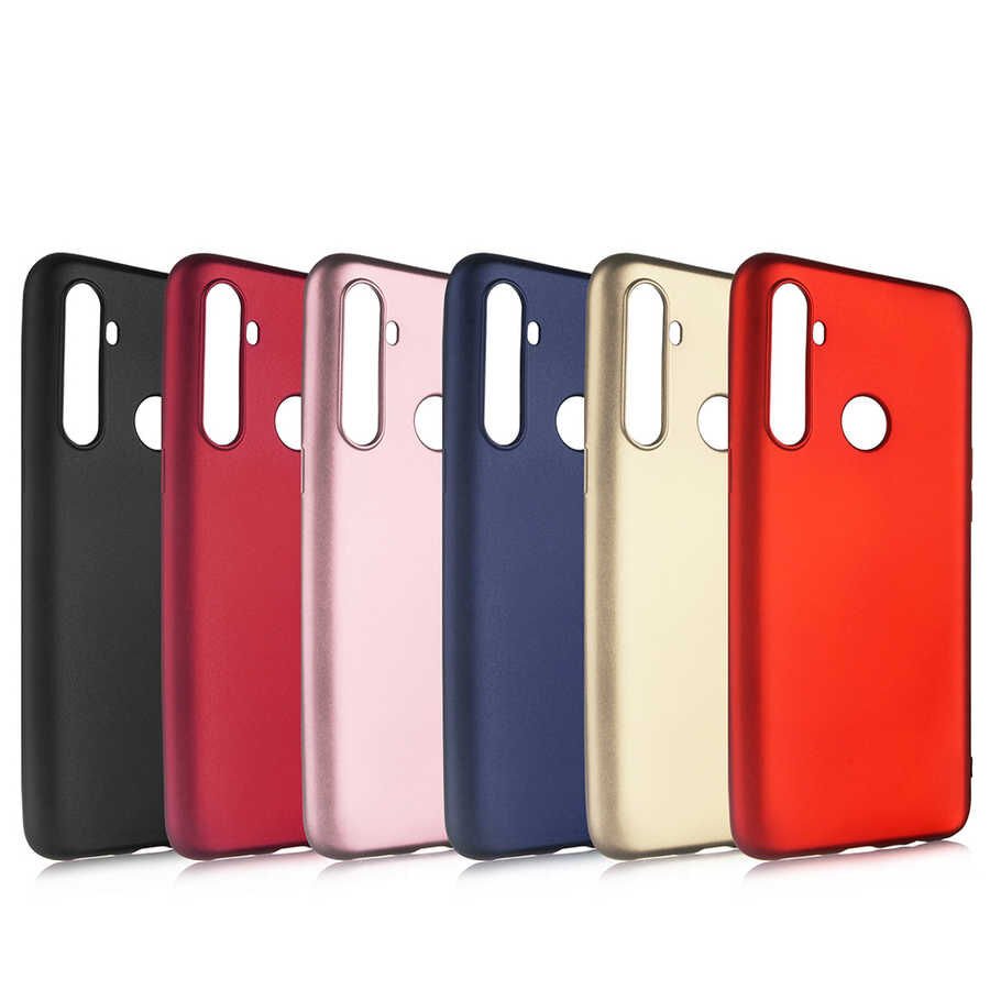 Realme 6İ Kılıf Yumuşak Dokulu Soft Esnek İnce Mat Renkli Silikon Kapak (PREMİER) Rose Gold