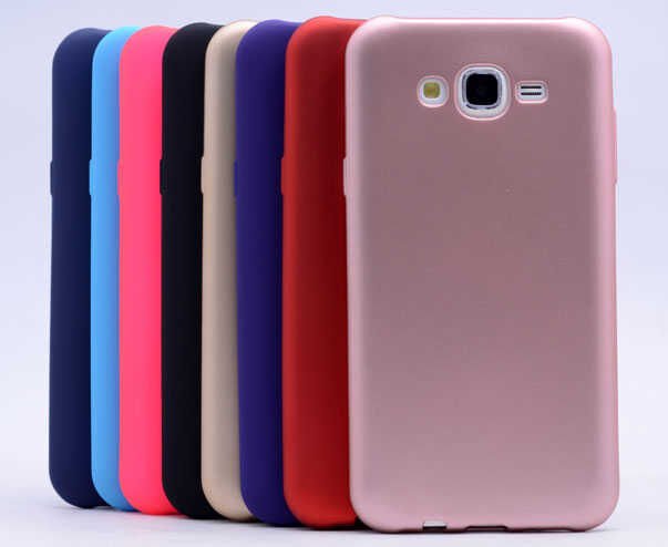 Samsung Galaxy J7 Core Kılıf Yumuşak Dokulu Soft Esnek İnce Mat Renkli Silikon Kapak (PREMİER) Rose Gold