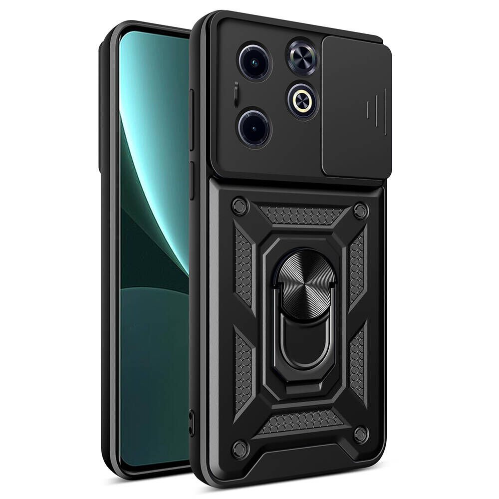 İnfinix Smart 8 Kılıf Magnetik Standlı Kamera Korumalı HEPTEKİLETİŞİM Sürgülü Vega Kapak