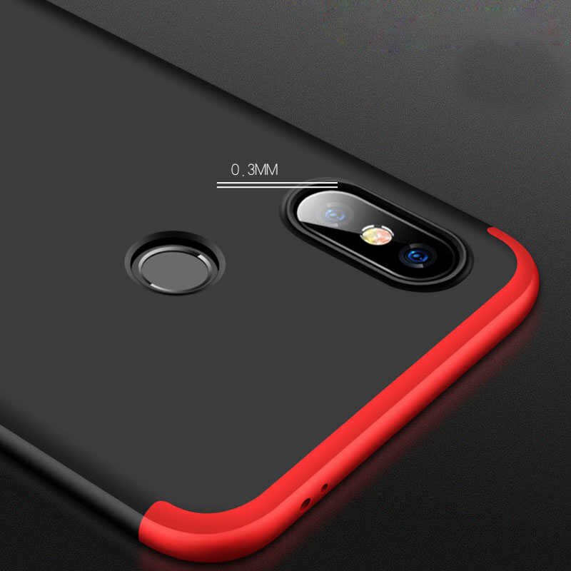 Xiaomi Mi 6X Kılıf 360 Tam Koruma Ön Ve Arka Sert Mika Kapak Orjinal Ays Gkk Kapak Gold