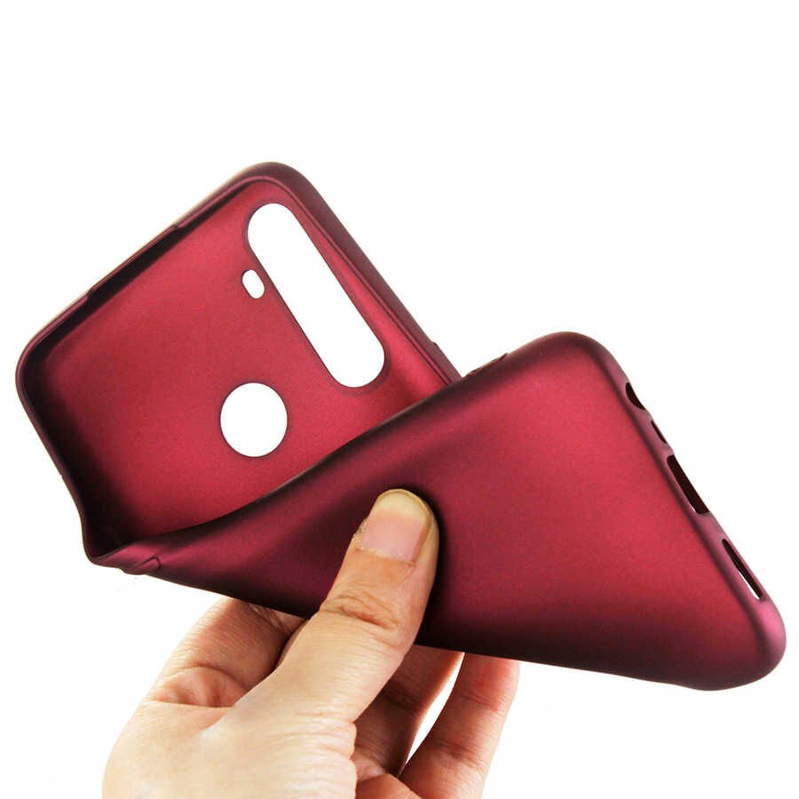 Realme 6İ Kılıf Yumuşak Dokulu Soft Esnek İnce Mat Renkli Silikon Kapak (PREMİER) Mürdüm