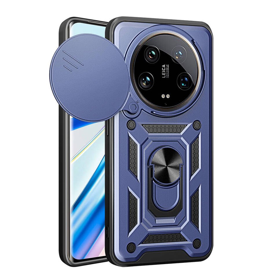 Xiaomi Mi 14 Ultra Kılıf Magnetik Standlı Kamera Korumalı HEPTEKİLETİŞİM Sürgülü Vega Kapak