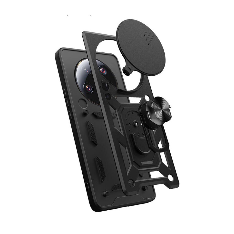 Xiaomi Mi 13 Ultra Kılıf Magnetik Standlı Kamera Korumalı HEPTEKİLETİŞİM Sürgülü Vega Kapak