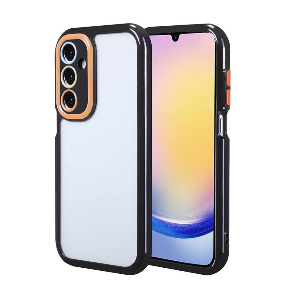 Samsung Galaxy A25 Kılıf Kamera Korumalı Renkli Kenar ve Çerçeve Tasarımlı Kapak (Vitamin) Yeşil