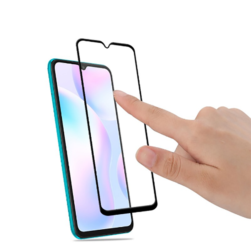 Xiaomi Redmi 9 HEPTEKİLETİŞİM Kenarları Kırılmaya Dayanıklı Cam Ekran Koruyucu