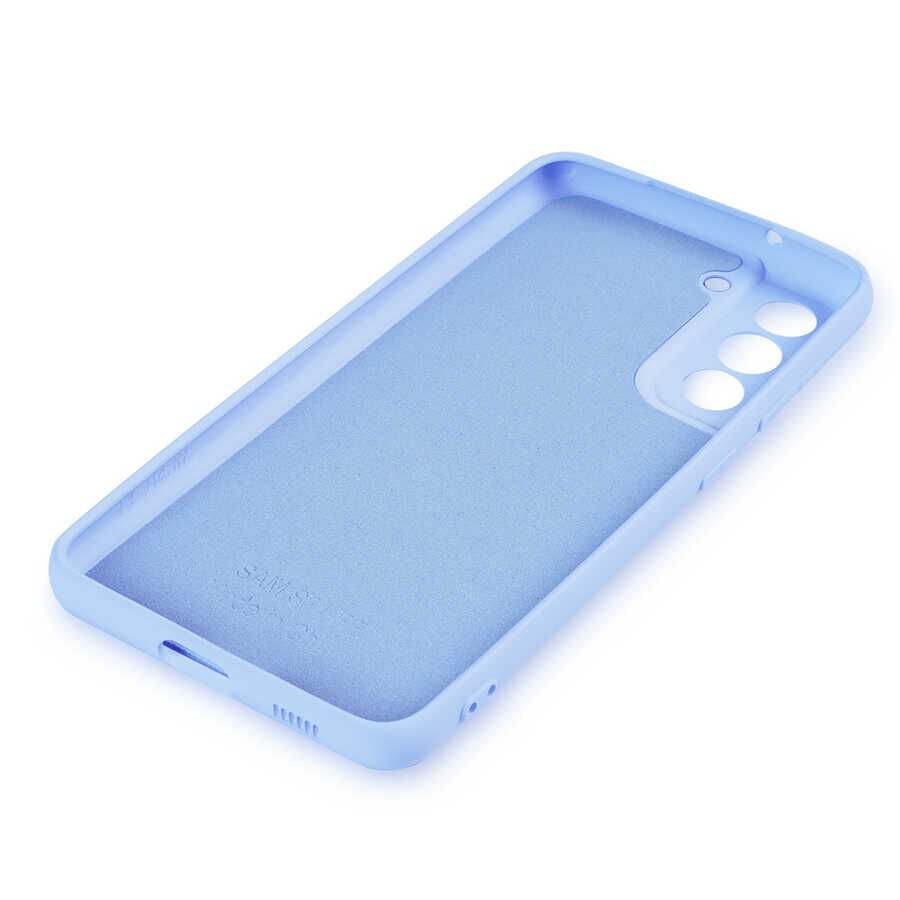Samsung Galaxy S21 FE Kadife İç Yüzey Yumuşak Dokulu Kamera Korumalı İnce Kapak (MARA) Koyu Yeşil