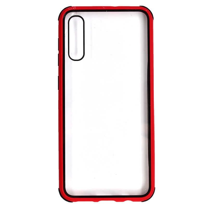 Samsung Galaxy A30S Kılıf Şeffaf Sert Plastik Arka Yüzey Tasarımlı Kapak (TİRON) Koyu Yeşil