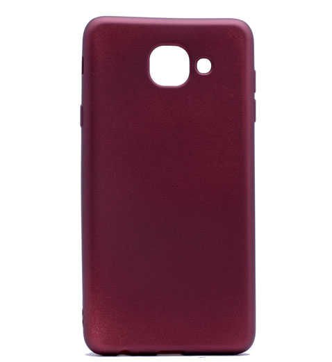 Samsung Galaxy J7 Max Kılıf Yumuşak Dokulu Soft Esnek İnce Mat Renkli Silikon Kapak (PREMİER) Gold