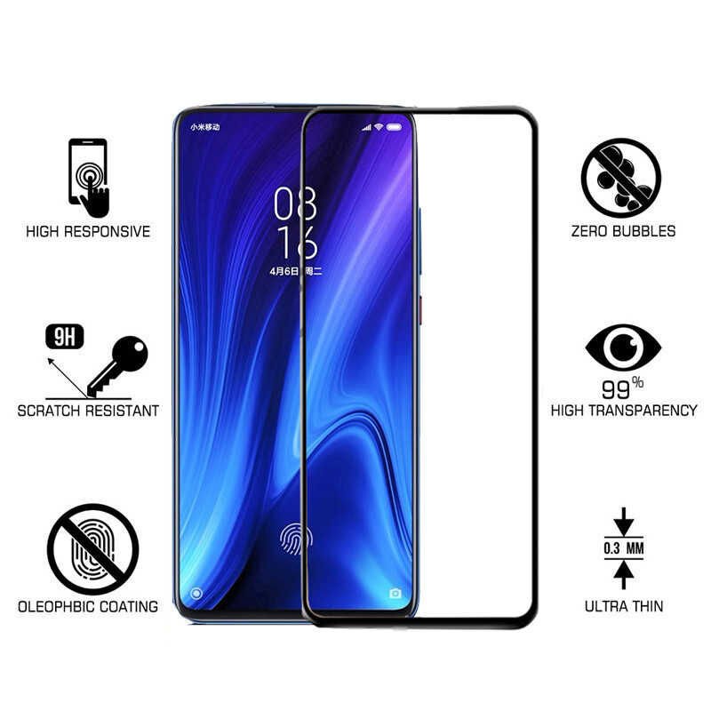 Xiaomi Mi 9T HEPTEKİLETİŞİM Kenarları Kırılmaya Dayanıklı Cam Ekran Koruyucu