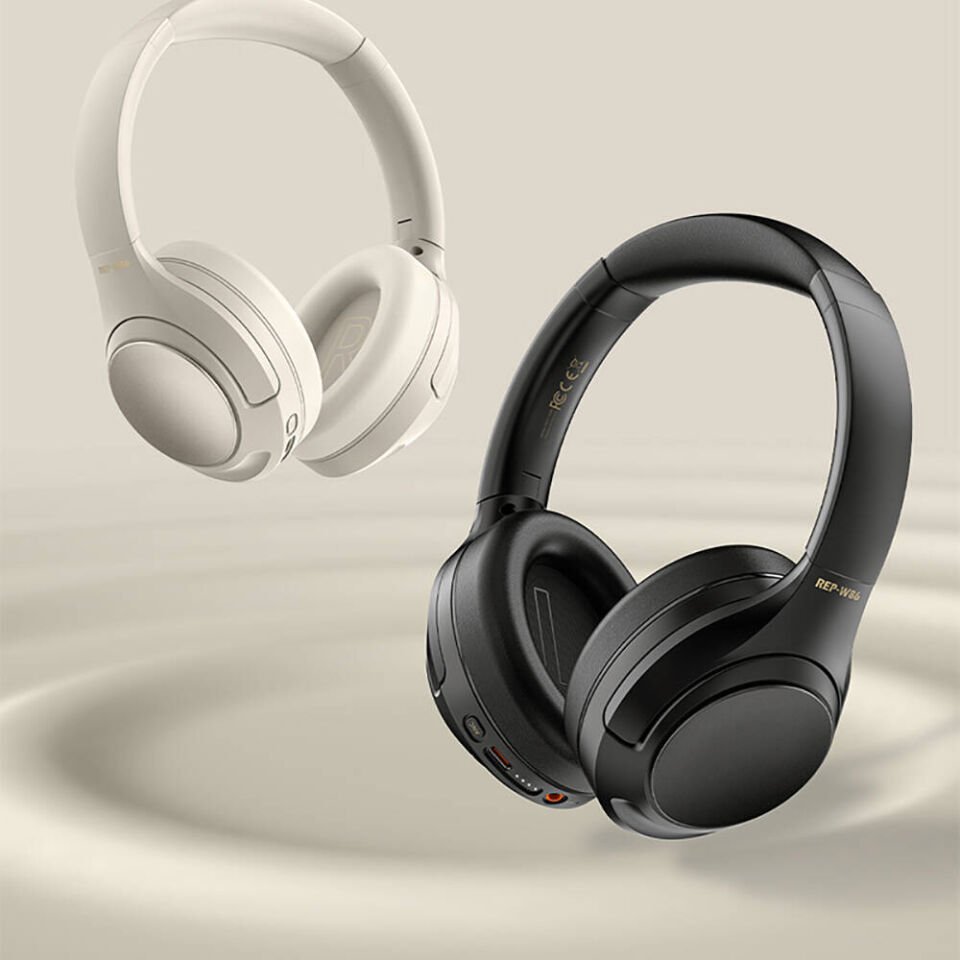 Recci REP-W86 ANC Özellikli Hi-Fi Ses Kaliteli Kulak Üstü Bluetooth v5.3 Kulaklık