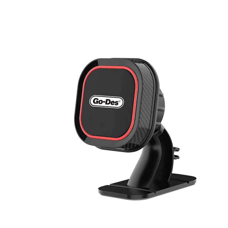 Go Des GD-HD668 Magnetik Araç Telefon Tutucu Siyah-Kırmızı