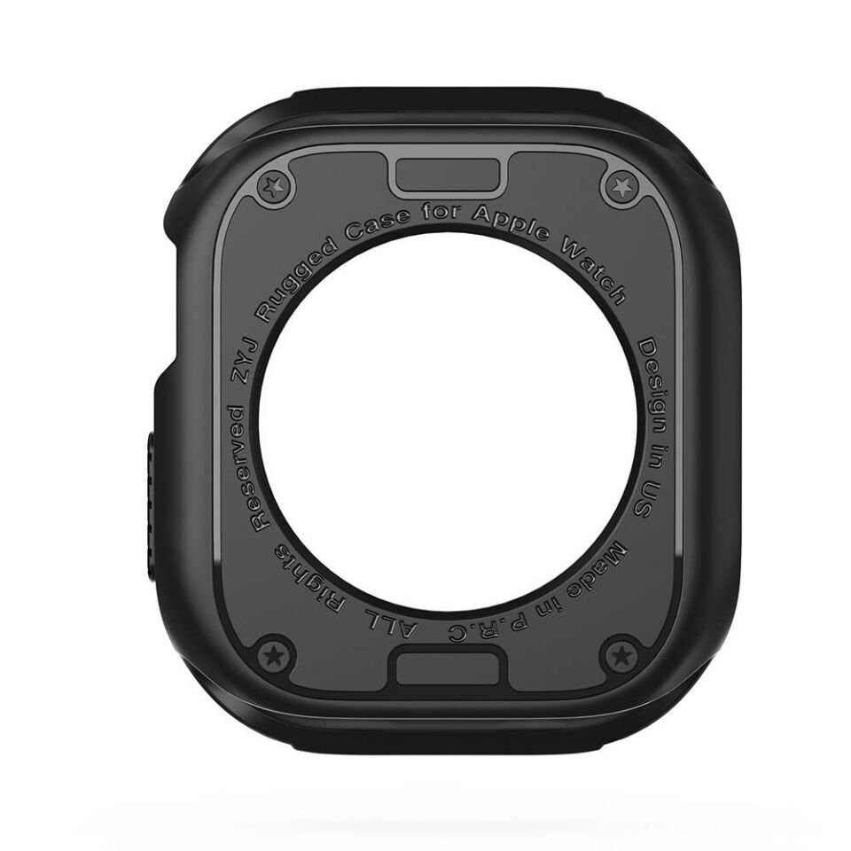 Apple Watch 10 42mm Kılıf Kasa Sert PC + Silikon Koruyucu Kapak (Gard 17) Şeffaf