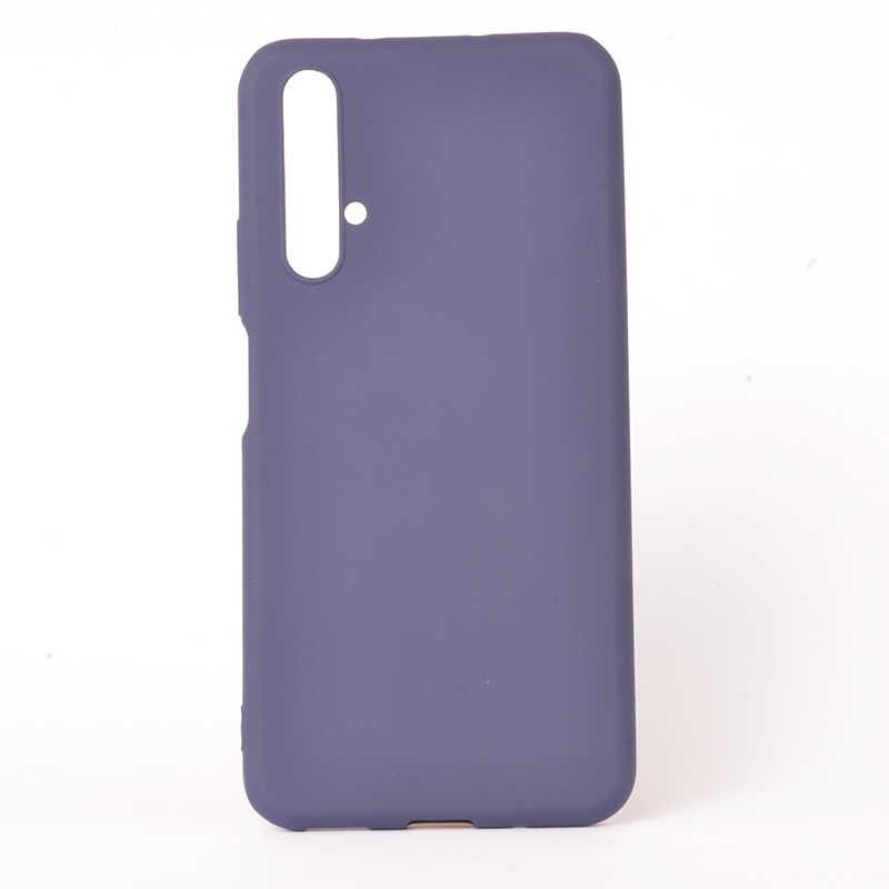 Huawei Nova 5T Kılıf Yumuşak Dokulu Soft Esnek İnce Mat Renkli Silikon Kapak (PREMİER) Mürdüm