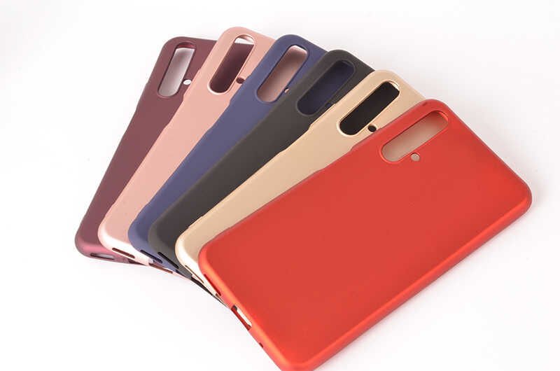 Huawei Nova 5T Kılıf Yumuşak Dokulu Soft Esnek İnce Mat Renkli Silikon Kapak (PREMİER) Mürdüm