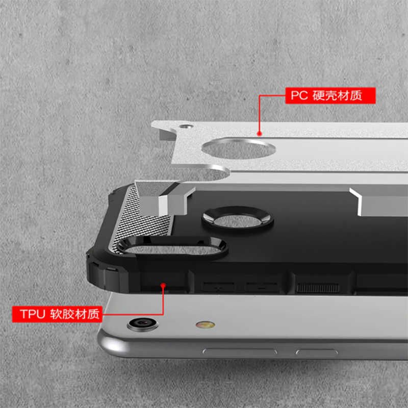 Huawei Y6S 2019 Kılıf Armor Köşe Korumalı Çift Katman Tank Zırh Kapak (CRASH) Siyah