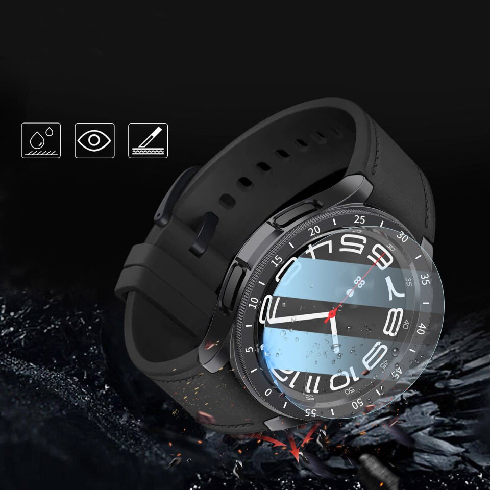 Samsung Galaxy Watch 6 Classic 47mm Sert PC Kasa ve Ekran Koruyucu HEPTEKİLETİŞİM Sport Watch Gard 29