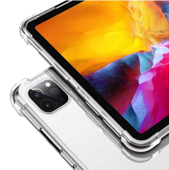 Ipad Pro 11 2.nesil 2020 Şeffaf Tablet Kılıf Köşelerden Dayanıklı A2228 A2068 A2230 A2231 (T-ANTİ) Renksiz